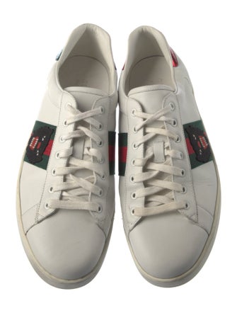 Gucci Web Accent Leather Sneakers