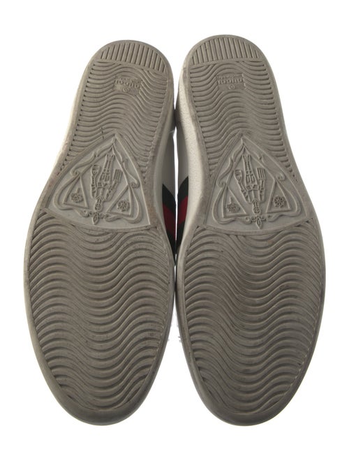 Gucci Web Accent Leather Sneakers