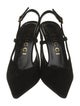 Gucci GG Logo Velvet Slingback Pumps