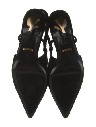 Gucci GG Logo Velvet Slingback Pumps