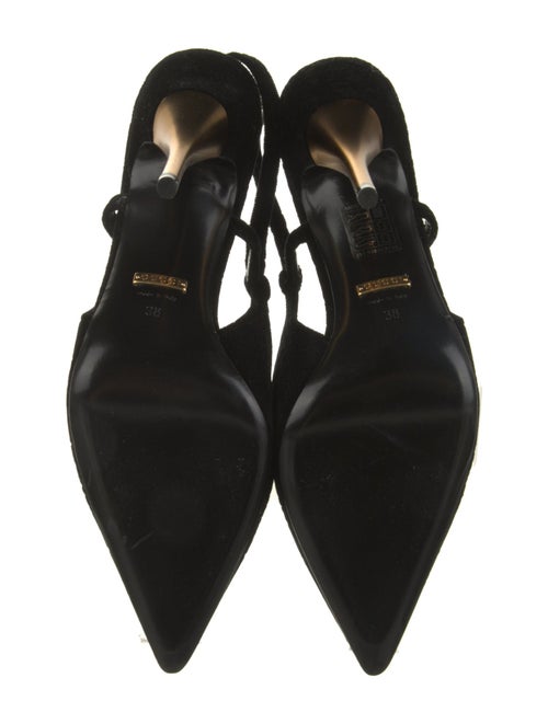 Gucci GG Logo Velvet Slingback Pumps