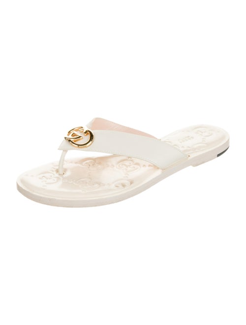 Gucci Interlocking G Logo Leather Slides