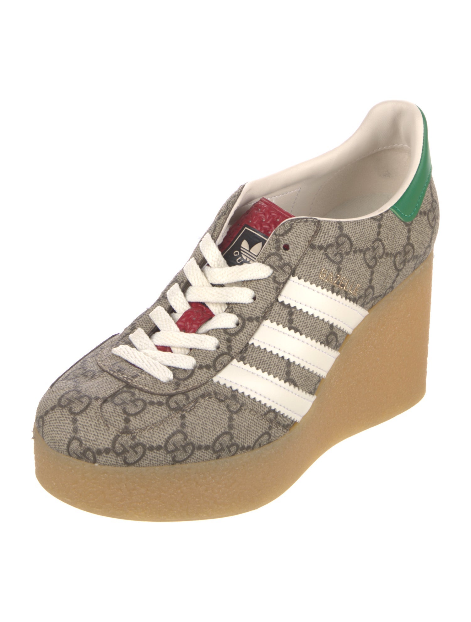 Gucci x Adidas GG Supreme Wedge Sneakers w/ Tags