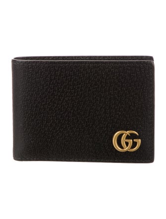 Gucci Double G Logo Leather Bifold Wallet
