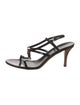 Gucci Bamboo Accent Patent Leather Slingback Sandals