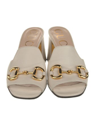 Gucci Horsebit Accent Leather Slides