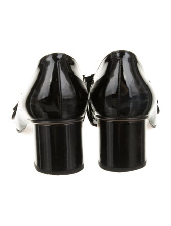 Gucci Patent Leather Fringe Trim Accent Pumps