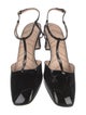Gucci Double G Logo Patent Leather T-Strap Pumps