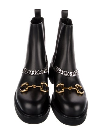 Gucci 1955 Horsebit Accent Leather Chelsea Boots