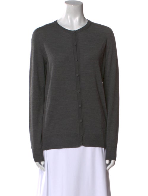 Gucci Silk Crew Neck Button-Up Top