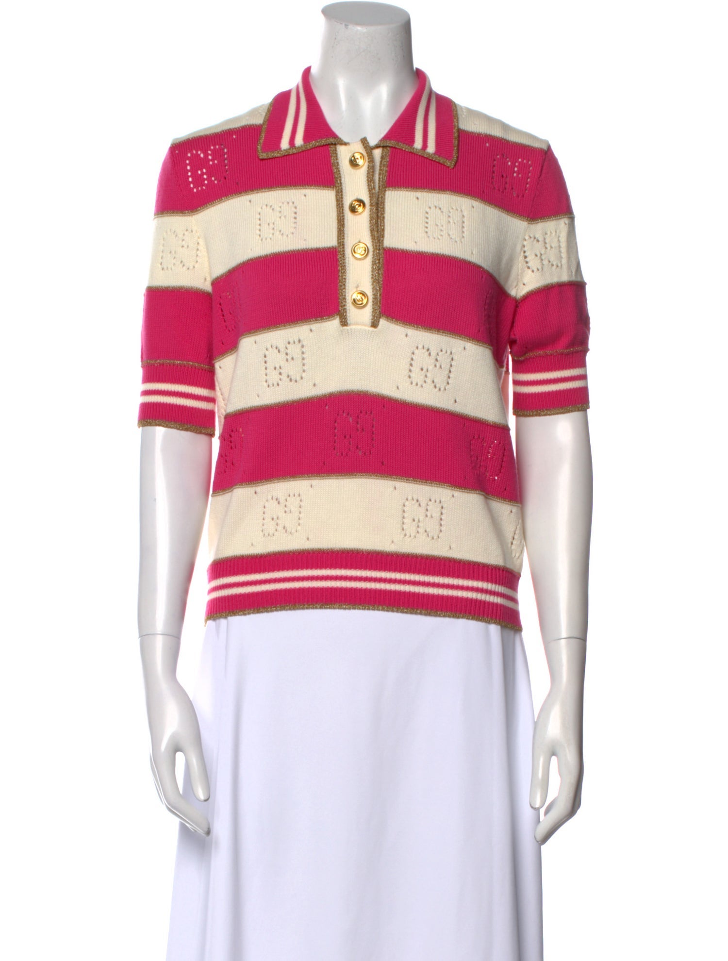 Gucci Striped Crew Neck Sweater