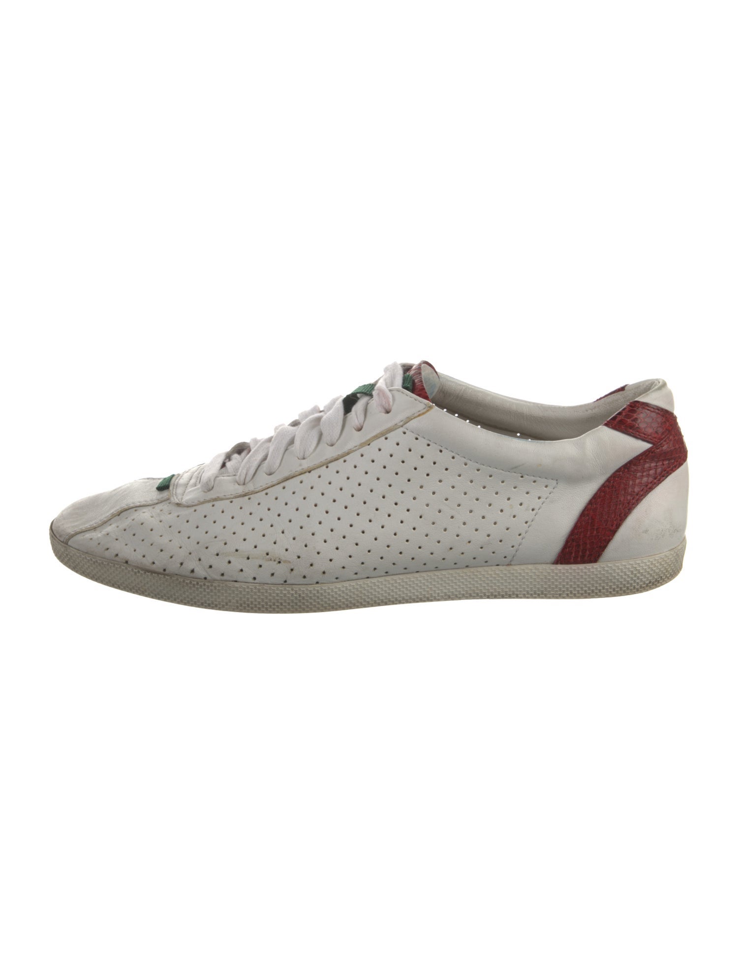 Gucci Web Accent Leather Sneakers