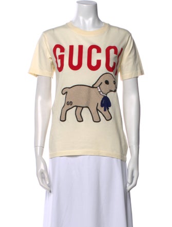 Gucci Graphic Print Crew Neck T-Shirt