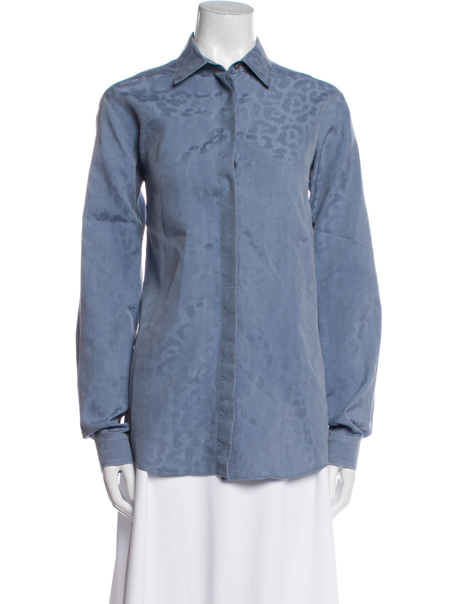 Gucci Long Sleeve Button-Up Top