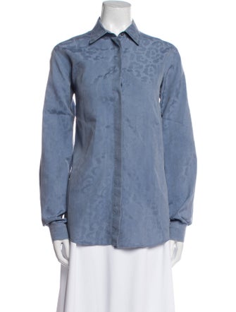 Gucci Long Sleeve Button-Up Top