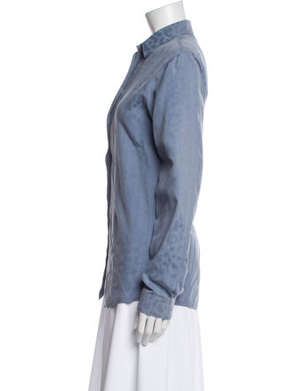 Gucci Long Sleeve Button-Up Top