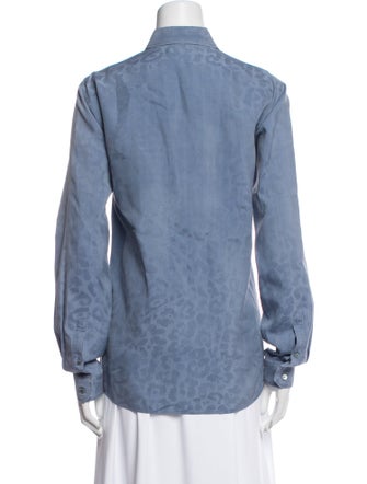 Gucci Long Sleeve Button-Up Top