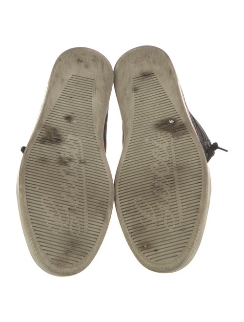 Gucci Web Accent Leather Sneakers