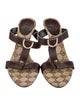 Gucci GG Canvas Canvas T-Strap Sandals