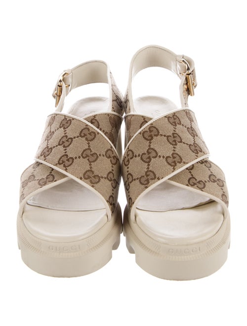 Gucci GG Canvas Canvas Slingback Sandals