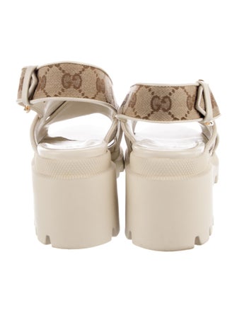 Gucci GG Canvas Canvas Slingback Sandals