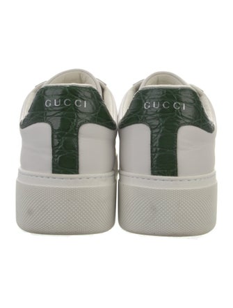 Gucci Web Accent Leather Sneakers
