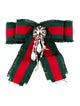 Gucci Faux Pearl, Crystal & Grosgrain Bow Brooch
