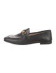 Gucci Web Accent Leather Loafers