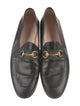 Gucci Web Accent Leather Loafers