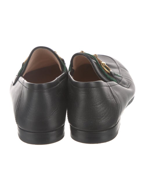 Gucci Web Accent Leather Loafers