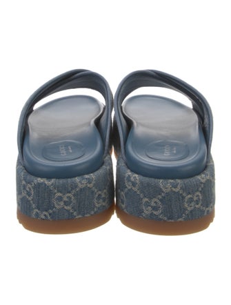 Gucci GG Denim Denim Slides