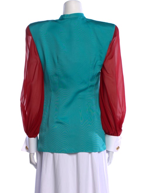 Gucci Mock Neck Long Sleeve Blouse