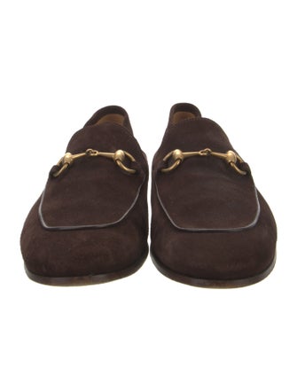 Gucci Horsebit Accent Suede Loafers