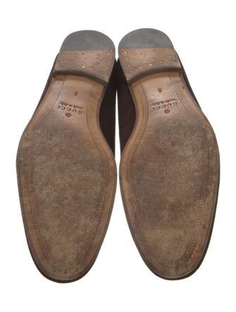 Gucci Horsebit Accent Suede Loafers