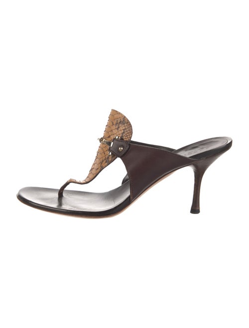 Gucci Leather Animal Print Slides