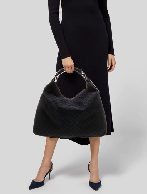 Gucci GG Canvas Medium Horsebit Hobo