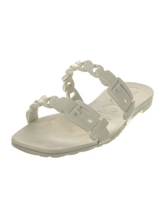 Gucci Rubber Chain-Link Accents Slides