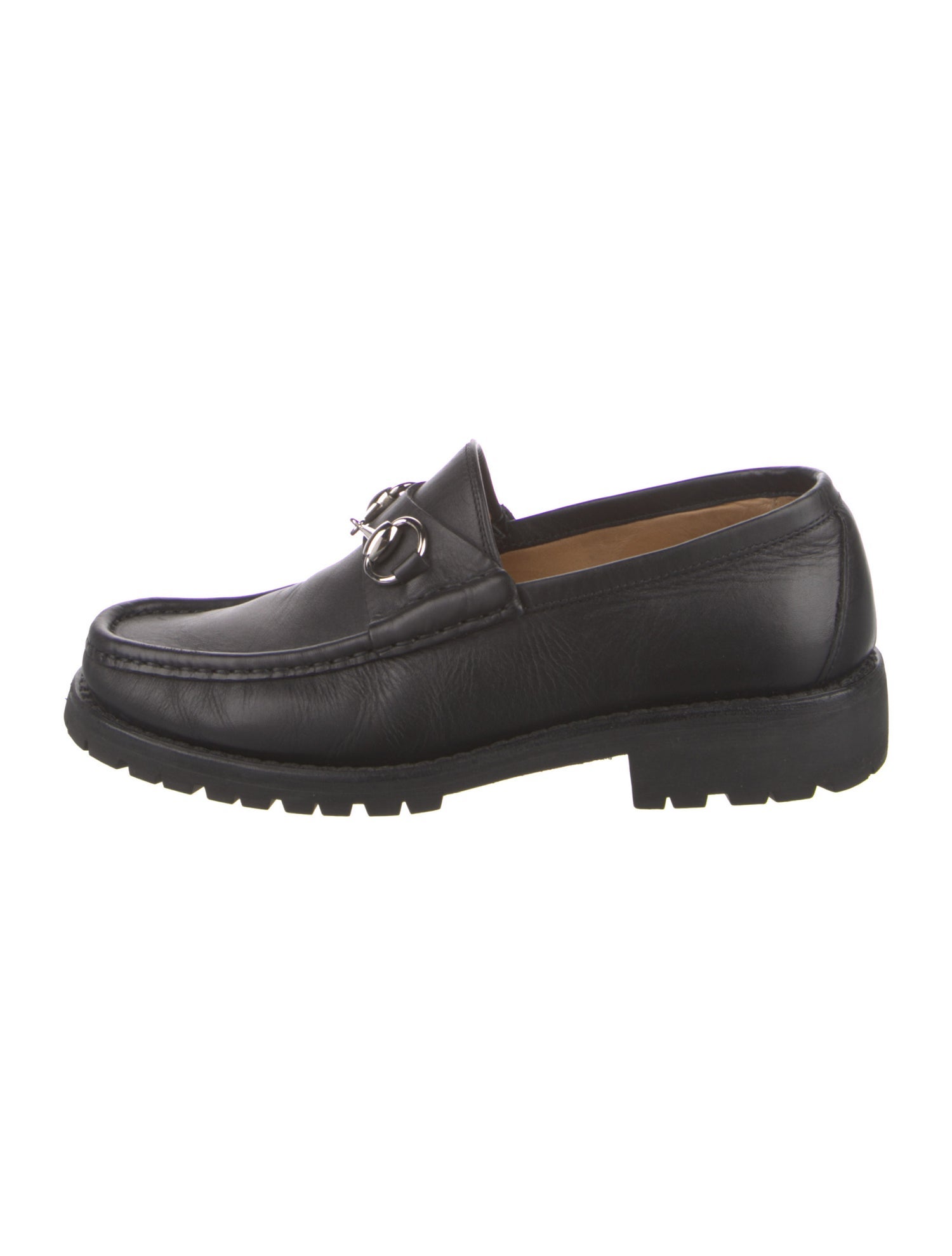 Gucci Horsebit Accent Leather Dress Loafers