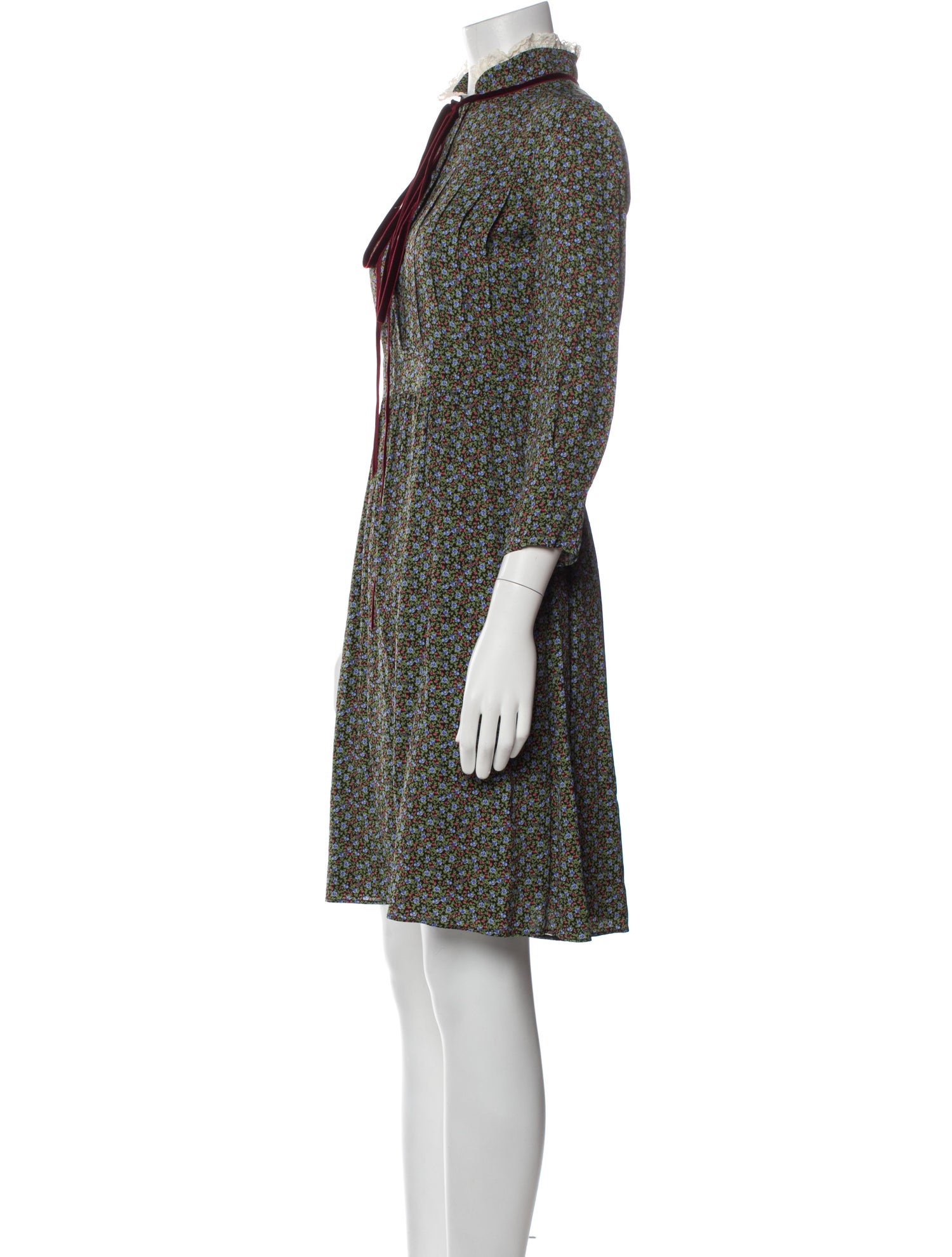 Gucci Floral Print Knee-Length Dress