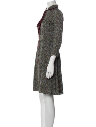 Gucci Floral Print Knee-Length Dress