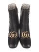 Gucci Double G Logo Leather Lace-Up Boots