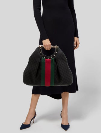 Gucci Web Top Handle Bag