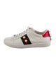 Gucci Faux Pearl Accents Leather Sneakers