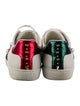 Gucci Faux Pearl Accents Leather Sneakers