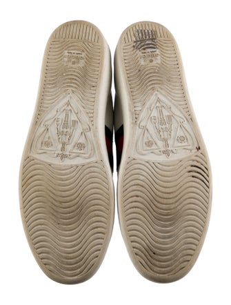 Gucci Faux Pearl Accents Leather Sneakers