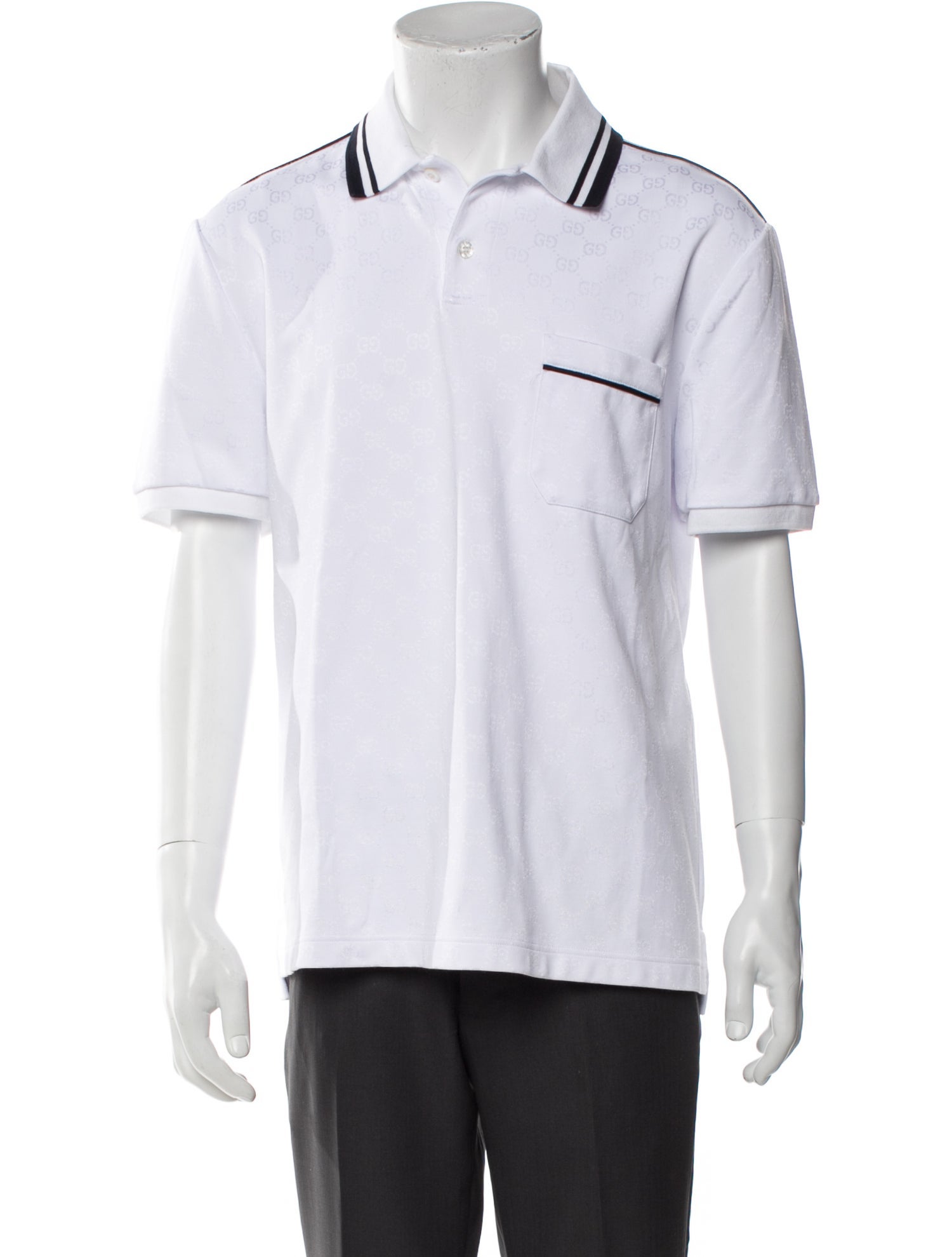 Gucci GG Logo Collar Polo Shirt