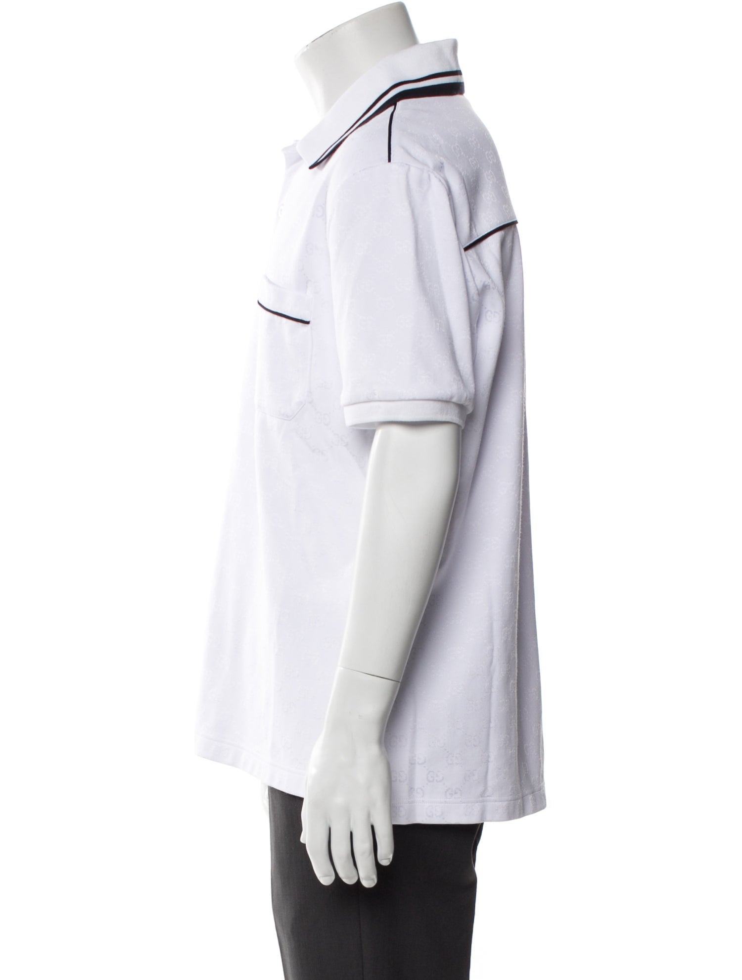 Gucci GG Logo Collar Polo Shirt