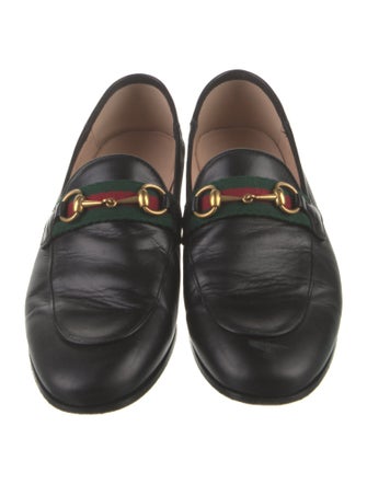 Gucci Jordaan Web Accent Loafers