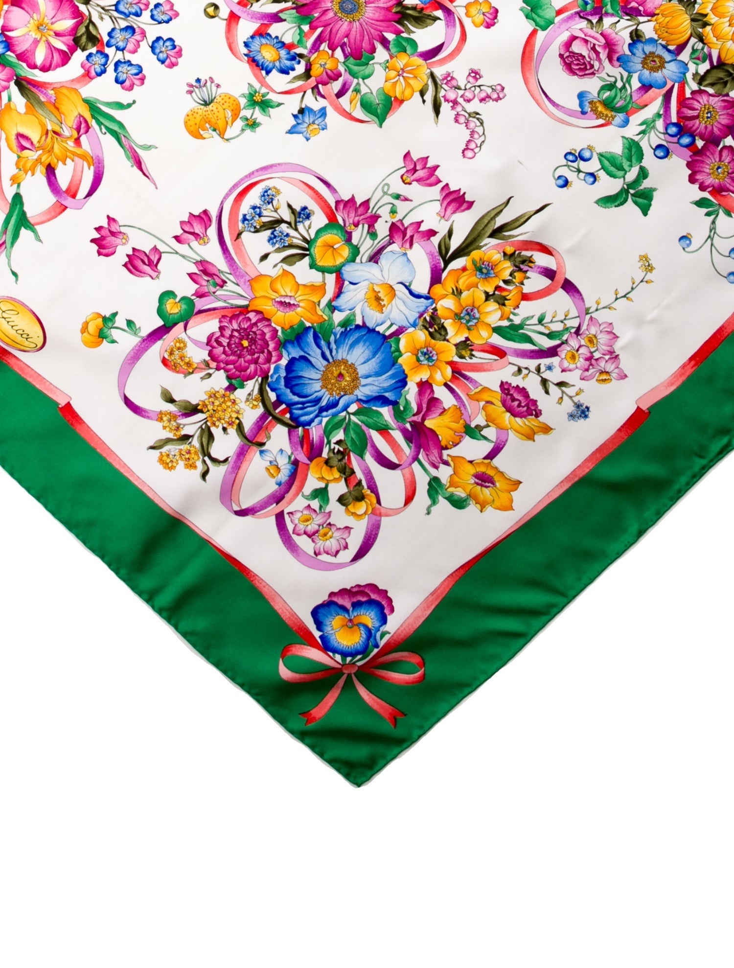 Gucci Mherry Fittizio Silk Scarf