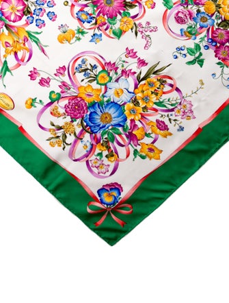 Gucci Mherry Fittizio Silk Scarf